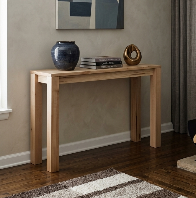 Solid Wood Slim Minimalist Console Table