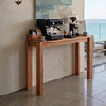 Oak Coffee Bar Station Espresso Table Console in Kitchen