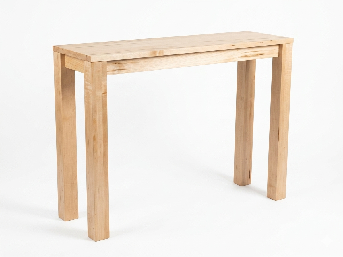 Solid Wood Slim Minimalist Console Table